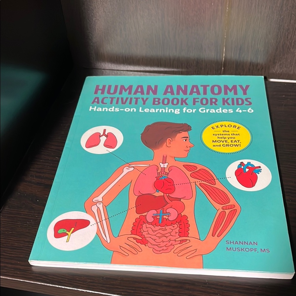 Human Anatomy Activity Book for Kids - Teal Cover